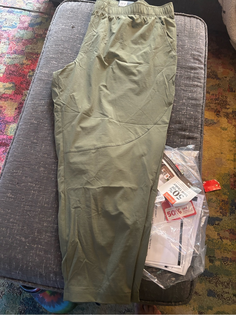tek gear Olive Green Lightweight Jogger Pants